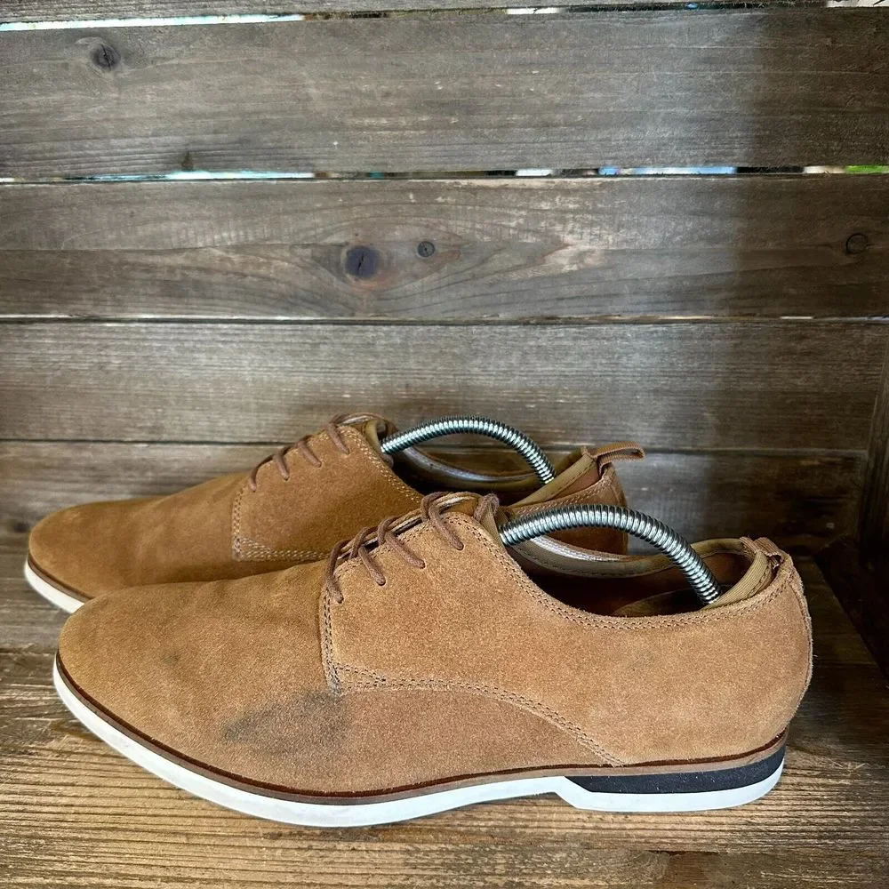 Mens‎ Sam Edelman Derrick Brown Suede Casual Brogue Oxfords Sneakers Size 10 M